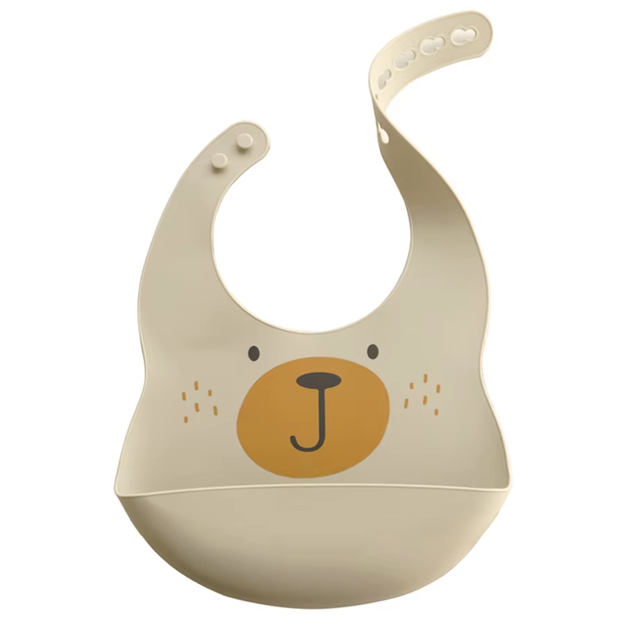 Lyttle Catch™ Waterproof Silicone Bib — Soft, Adjustable & Mess‑Friendly Design