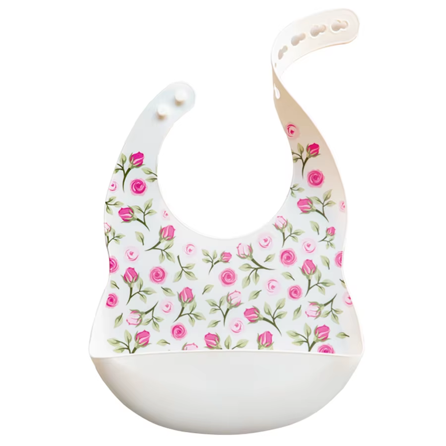 Lyttle Catch™ Waterproof Silicone Bib — Soft, Adjustable & Mess‑Friendly Design