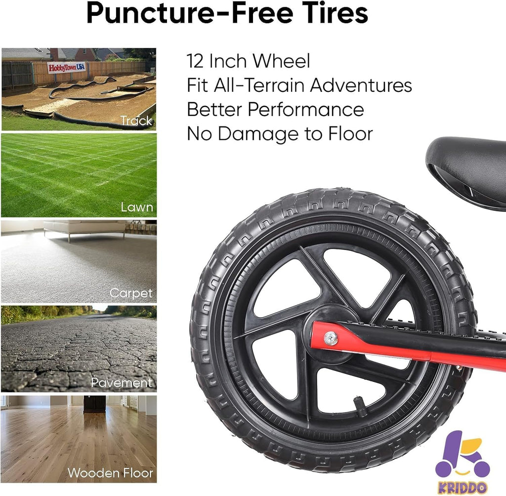 Toddler Balance Bike 2 Year Old, Age 24 Months to 5 Years Old, Early Learning Interactive Push Bicycle with Steady Balancing, Gift Bike for 2-5 Boys Girls, Red