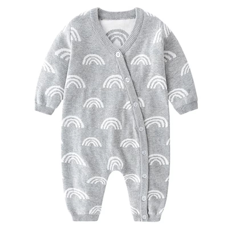 Baby Boys' Knit Rompers Newborn Baby Clothes Long Sleeve Knitted Warm Kid'S Autumn Clothing Knitting Rompers 0-24M Cute Overalls