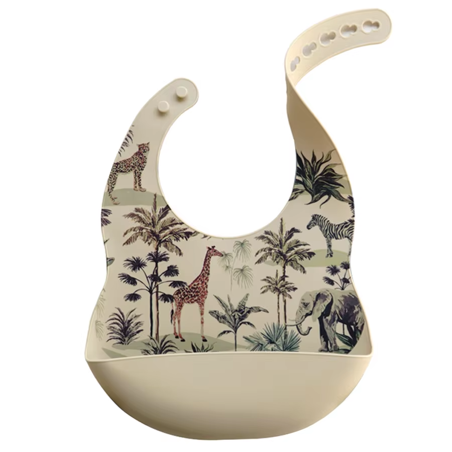 Lyttle Catch™ Waterproof Silicone Bib — Soft, Adjustable & Mess‑Friendly Design