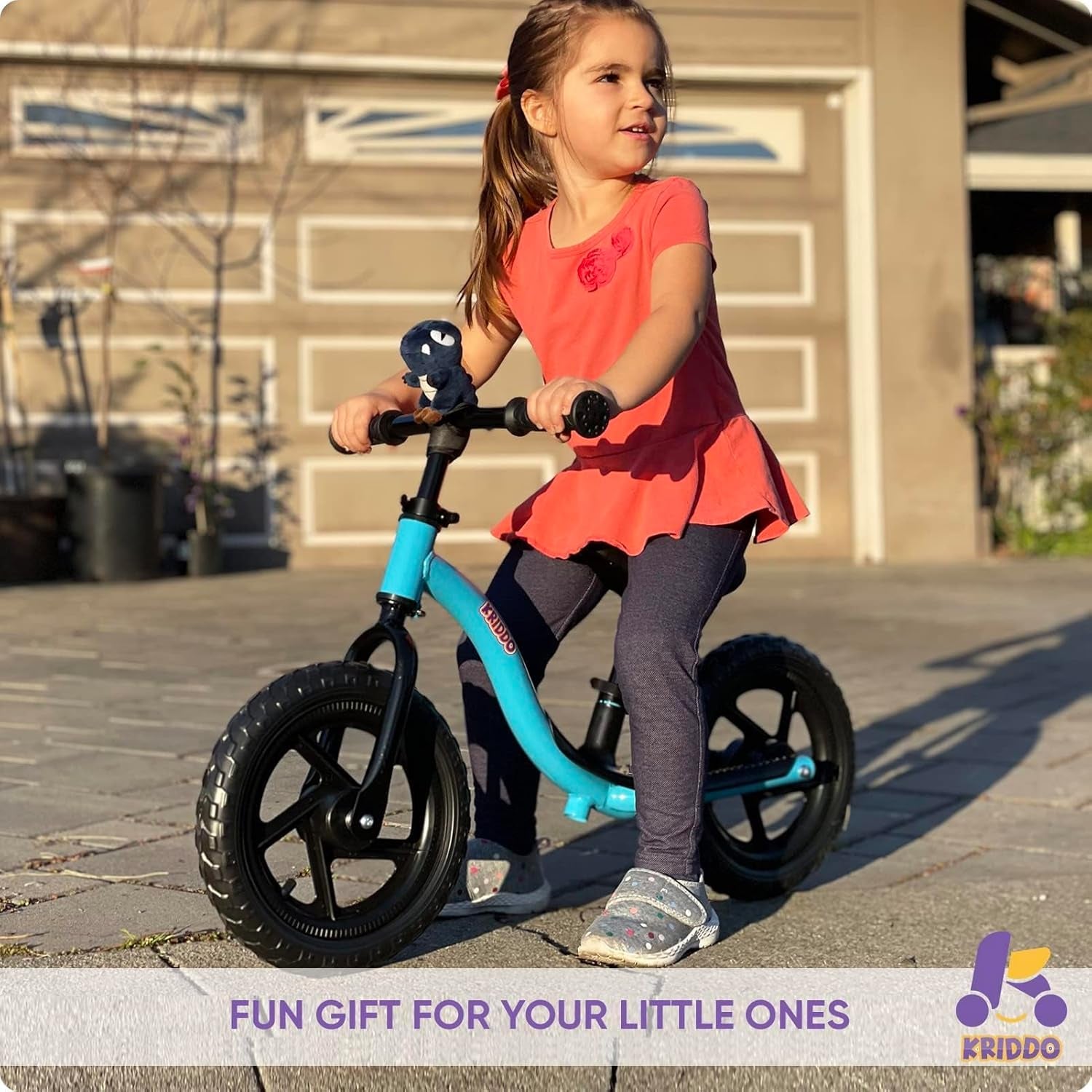 Toddler Balance Bike 2 Year Old, Age 24 Months to 5 Years Old, Early Learning Interactive Push Bicycle with Steady Balancing, Gift Bike for 2-5 Boys Girls, Blue