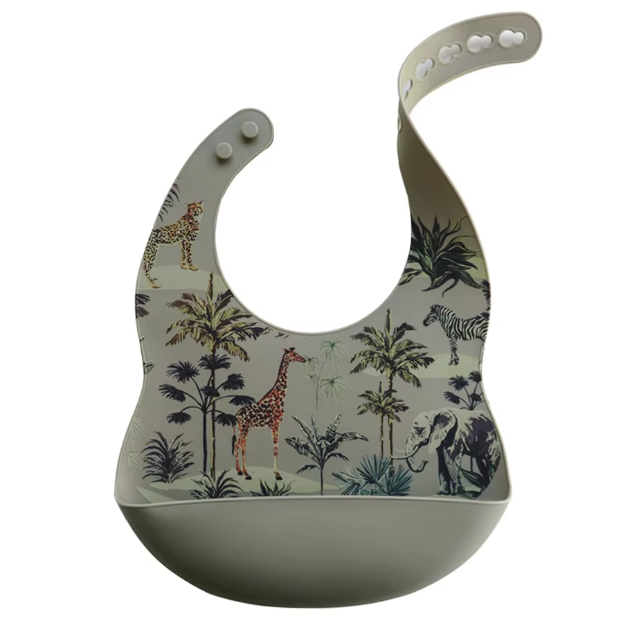 Lyttle Catch™ Waterproof Silicone Bib — Soft, Adjustable & Mess‑Friendly Design