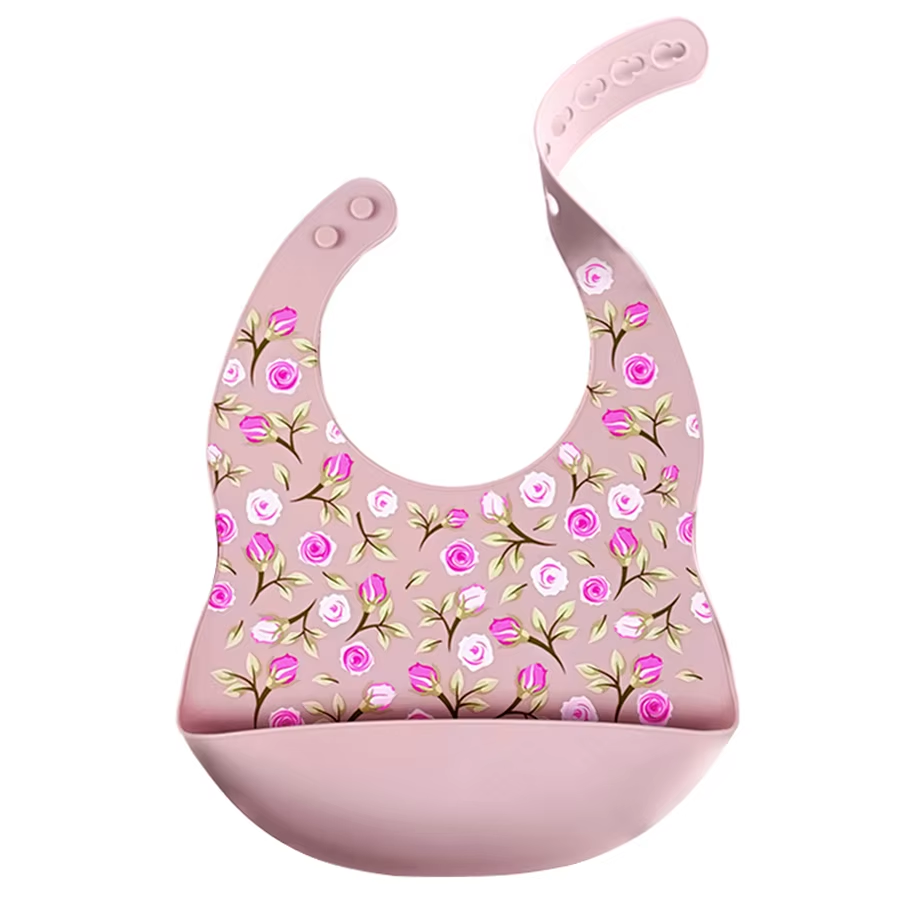 Lyttle Catch™ Waterproof Silicone Bib — Soft, Adjustable & Mess‑Friendly Design