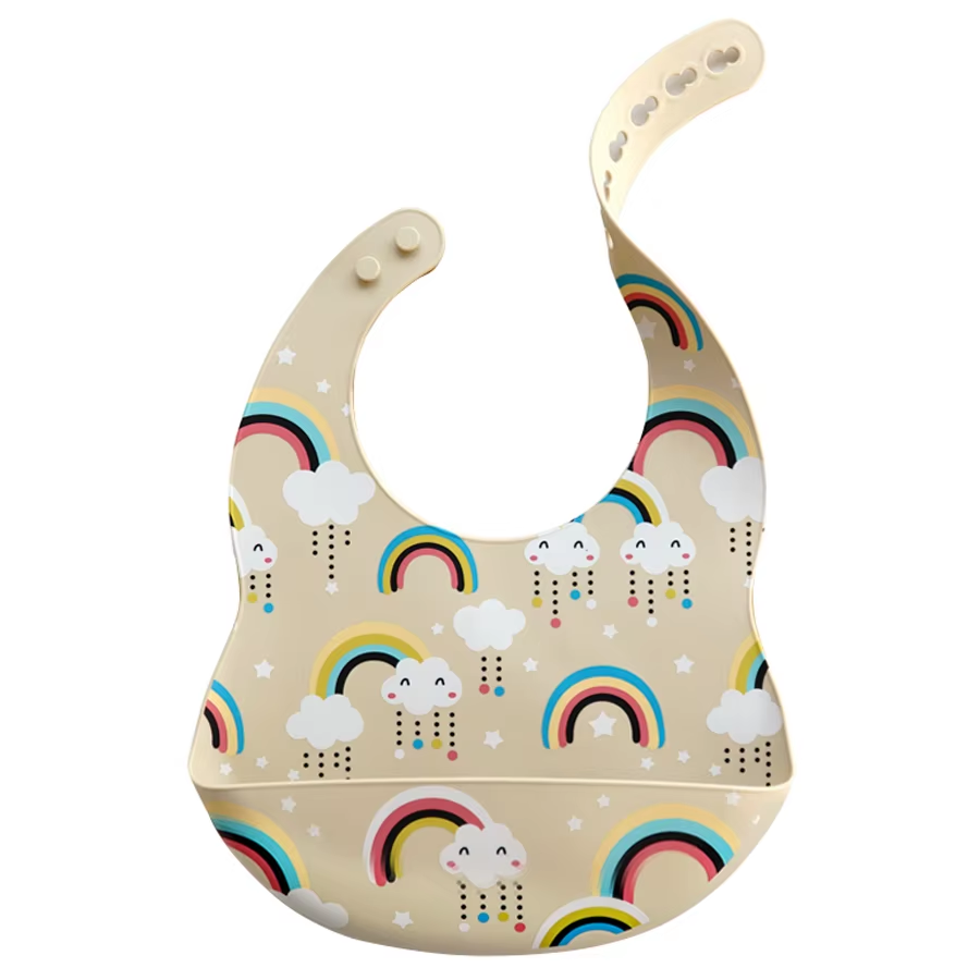 Lyttle Catch™ Waterproof Silicone Bib — Soft, Adjustable & Mess‑Friendly Design