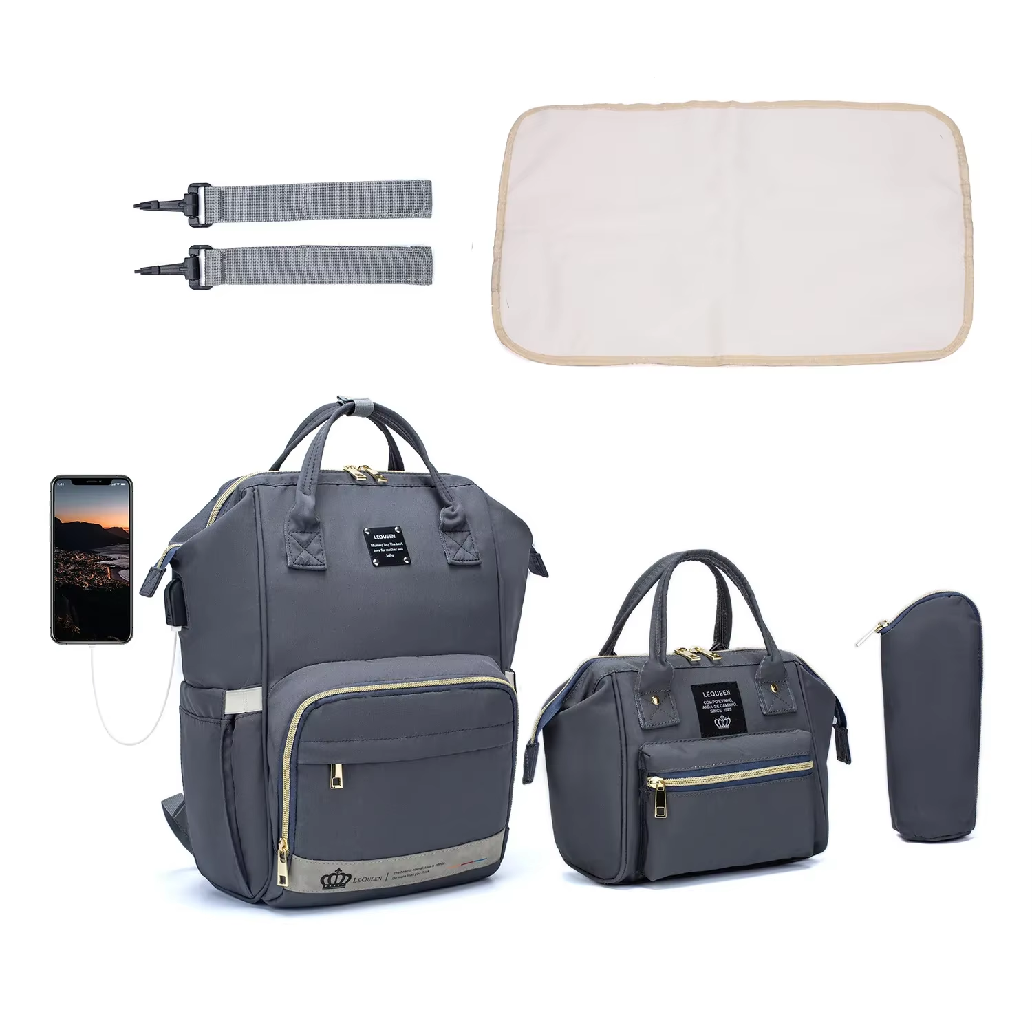 Lyttle Carry™ Waterproof Diaper Bag Backpack — Large‑Capacity, Organized & Travel‑Ready