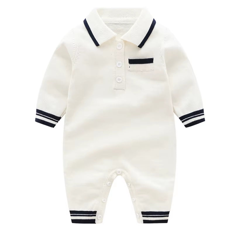 Baby Boys' Knit Rompers Newborn Baby Clothes Long Sleeve Knitted Warm Kid'S Autumn Clothing Knitting Rompers 0-24M Cute Overalls