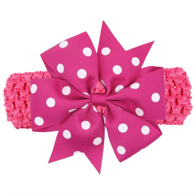 Baby Girl Headband Infant Hair Accessories Band Bows Headwear Dot Newborn Children Gift Toddlers Ribbon Newborn Cloth Bowknot