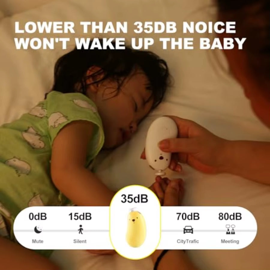 Electric Baby Nail File with Rechargeable Design for Gentle and Safe Nail Trimming Includes 6 Replaceable Grinding Heads Ideal