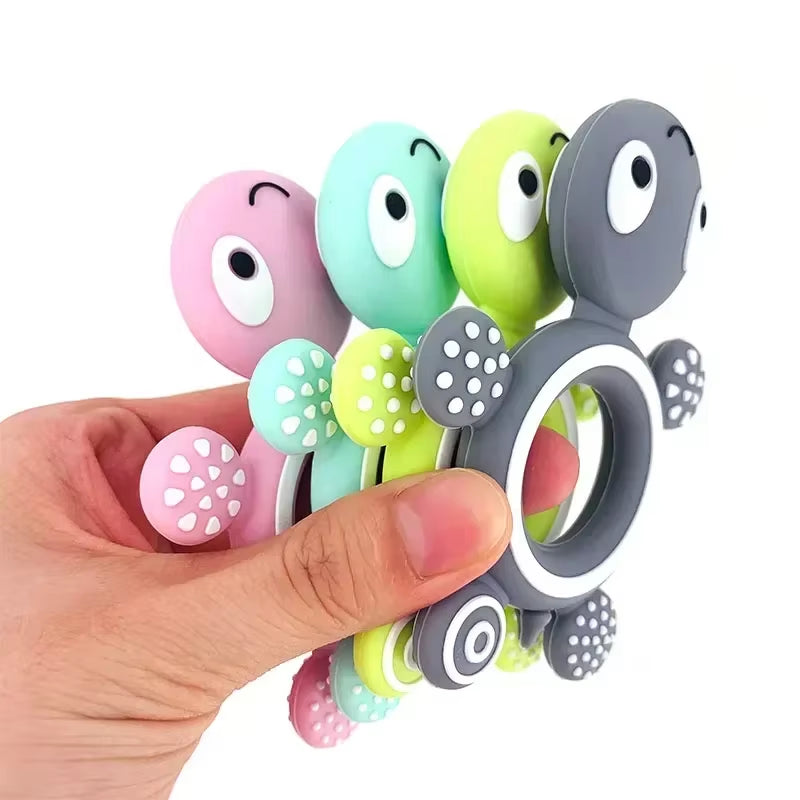 Silicone Baby Teethers Turtle 1PC Food Grade Tortoise Silicone Tiny Rod Children'S Goods Nurse Gift Baby Teether Toys