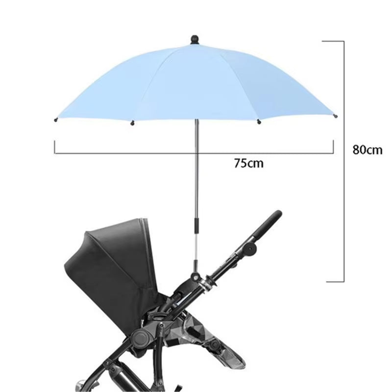 UV Protection Baby Stroller Umbrella with Clamp Universal Sunscree Rainproof Stroller Cover Umbrella Baby Stroller Accessories