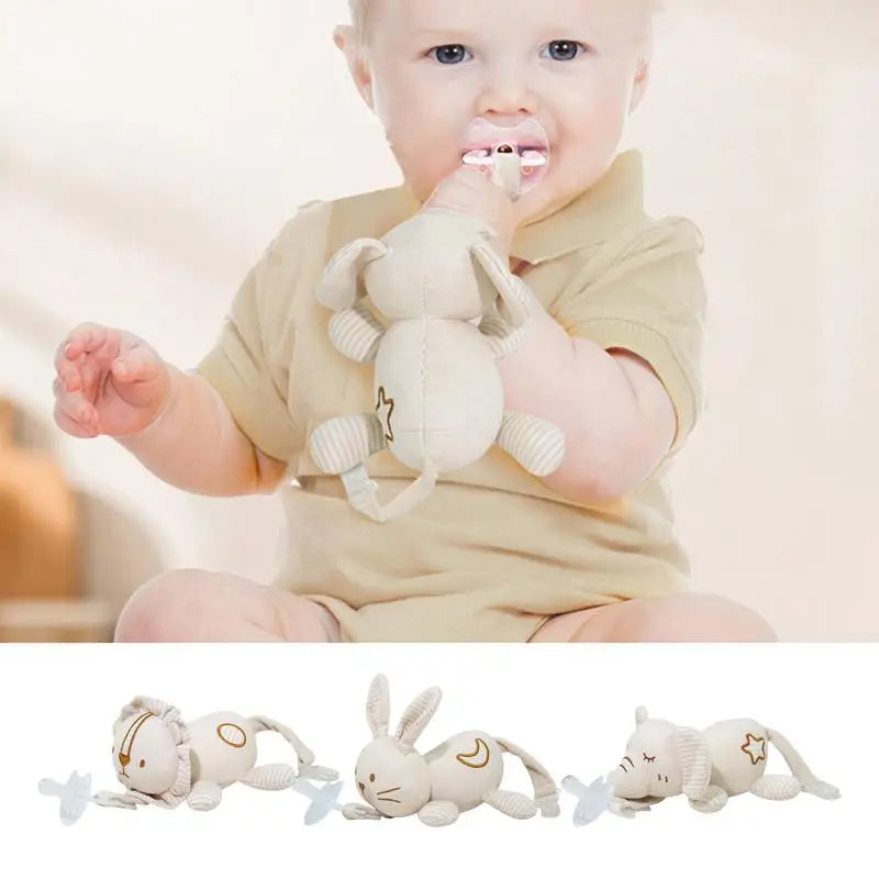 Pacifier Buddy Snuggle Pacifier Holder Skin-Friendly Comfortable Lovely Pacifier Buddy for Kid Shower Ages 0 Months & Up