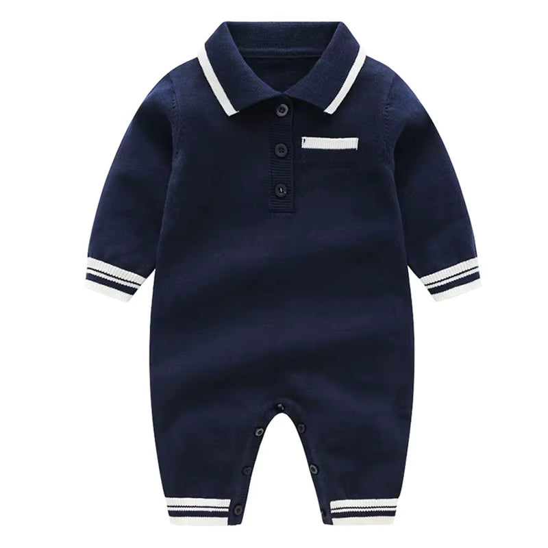 Baby Boys' Knit Rompers Newborn Baby Clothes Long Sleeve Knitted Warm Kid'S Autumn Clothing Knitting Rompers 0-24M Cute Overalls