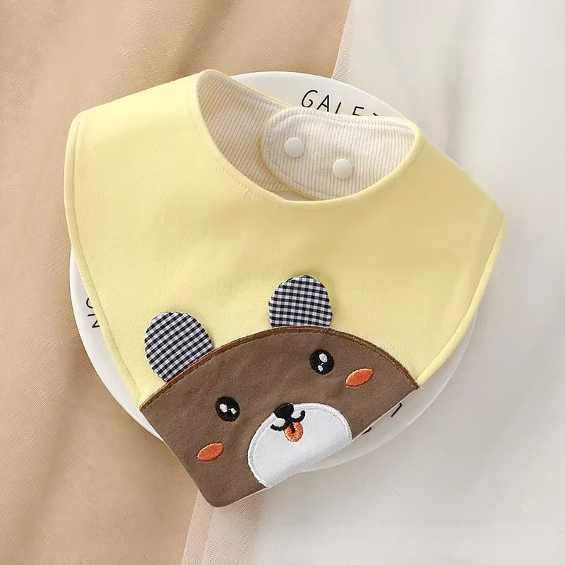 Cartoon Baby Bibs Soft Newborn Feeding Towel Cotton Cloths Baby Girls Boys Bandana Bib Newborn Saliva Towel Burp Cloths
