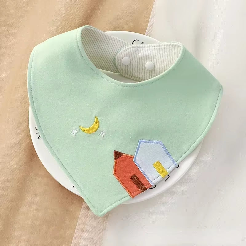 Cartoon Baby Bibs Soft Newborn Feeding Towel Cotton Cloths Baby Girls Boys Bandana Bib Newborn Saliva Towel Burp Cloths