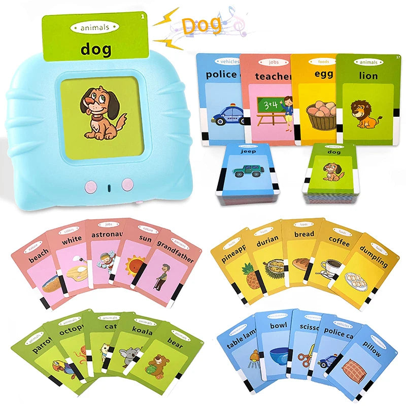 Kids Toddler Talking Flash Cards with 224 Sight Words Montessori Speech Therapy Autism Sensory Toys Learning Educational Gifts