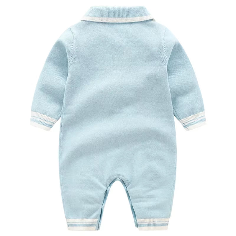 Baby Boys' Knit Rompers Newborn Baby Clothes Long Sleeve Knitted Warm Kid'S Autumn Clothing Knitting Rompers 0-24M Cute Overalls