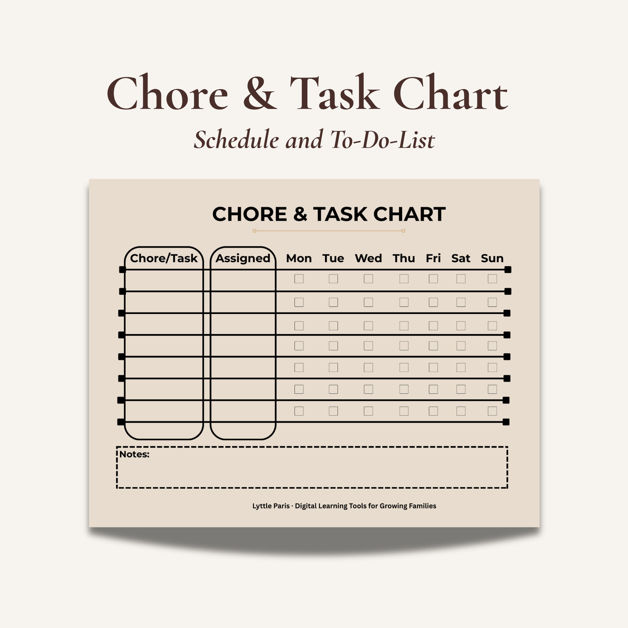 Chore & Task Chart