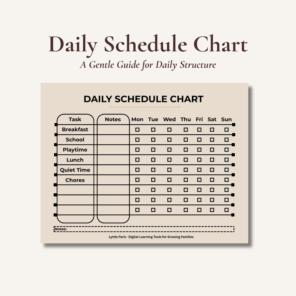 Daily Schedule Chart