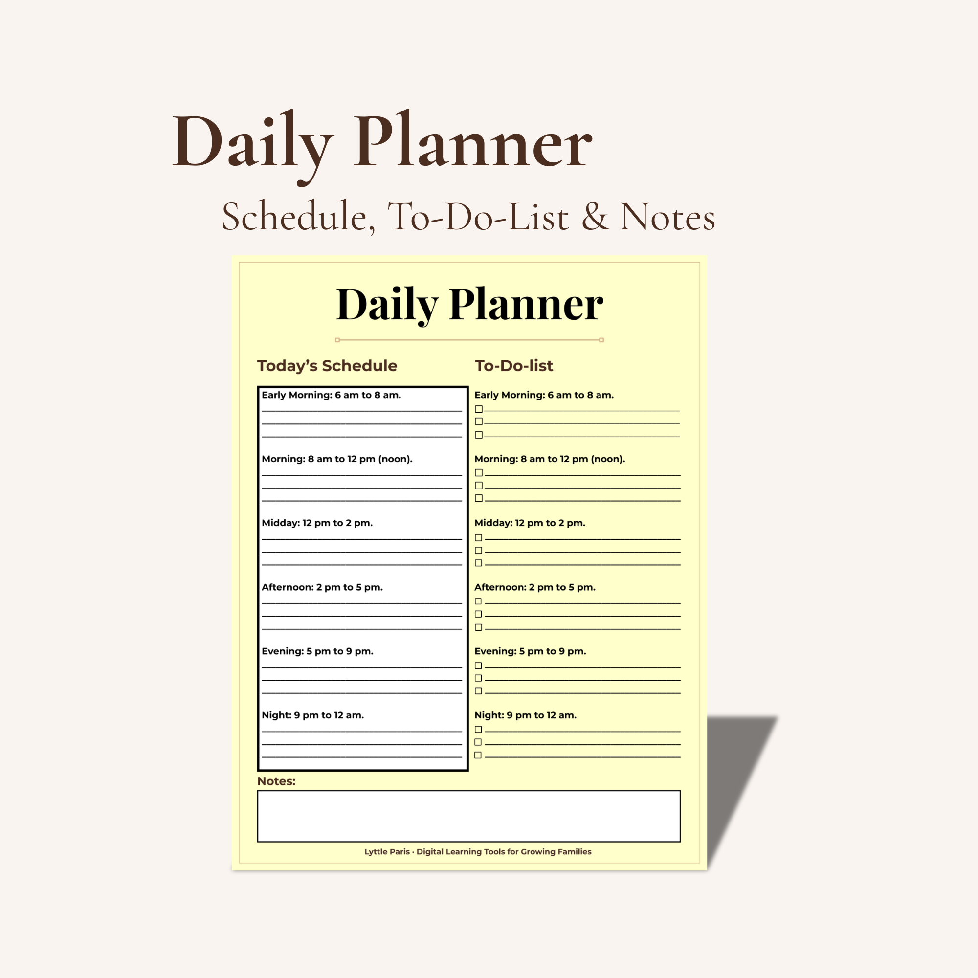 Daily Family Planner