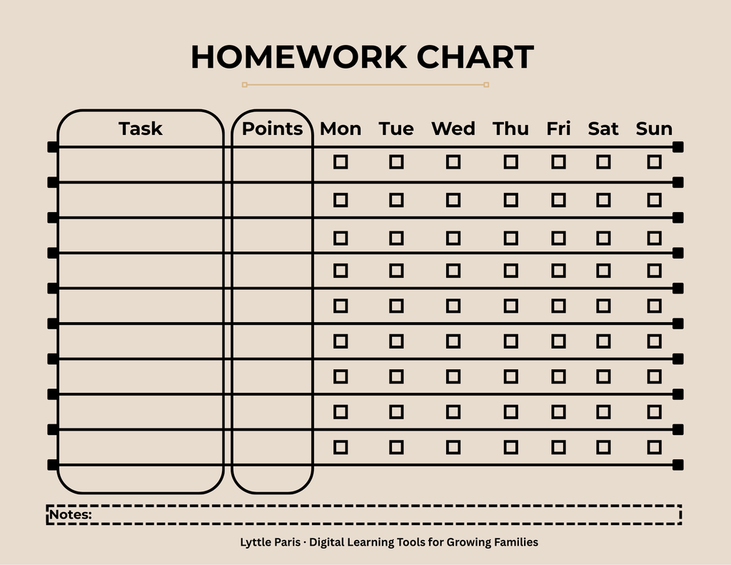 Homework Chart