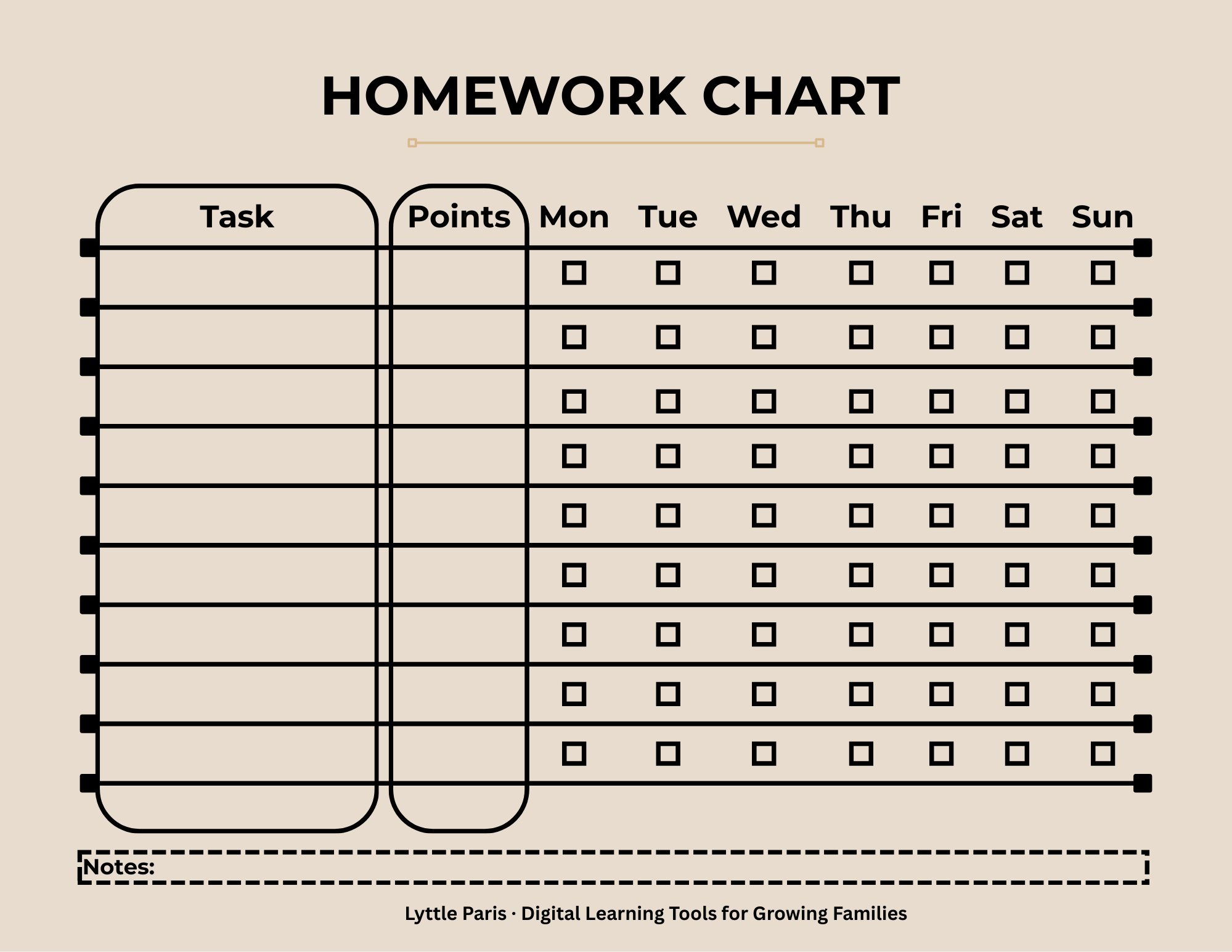 Homework Chart