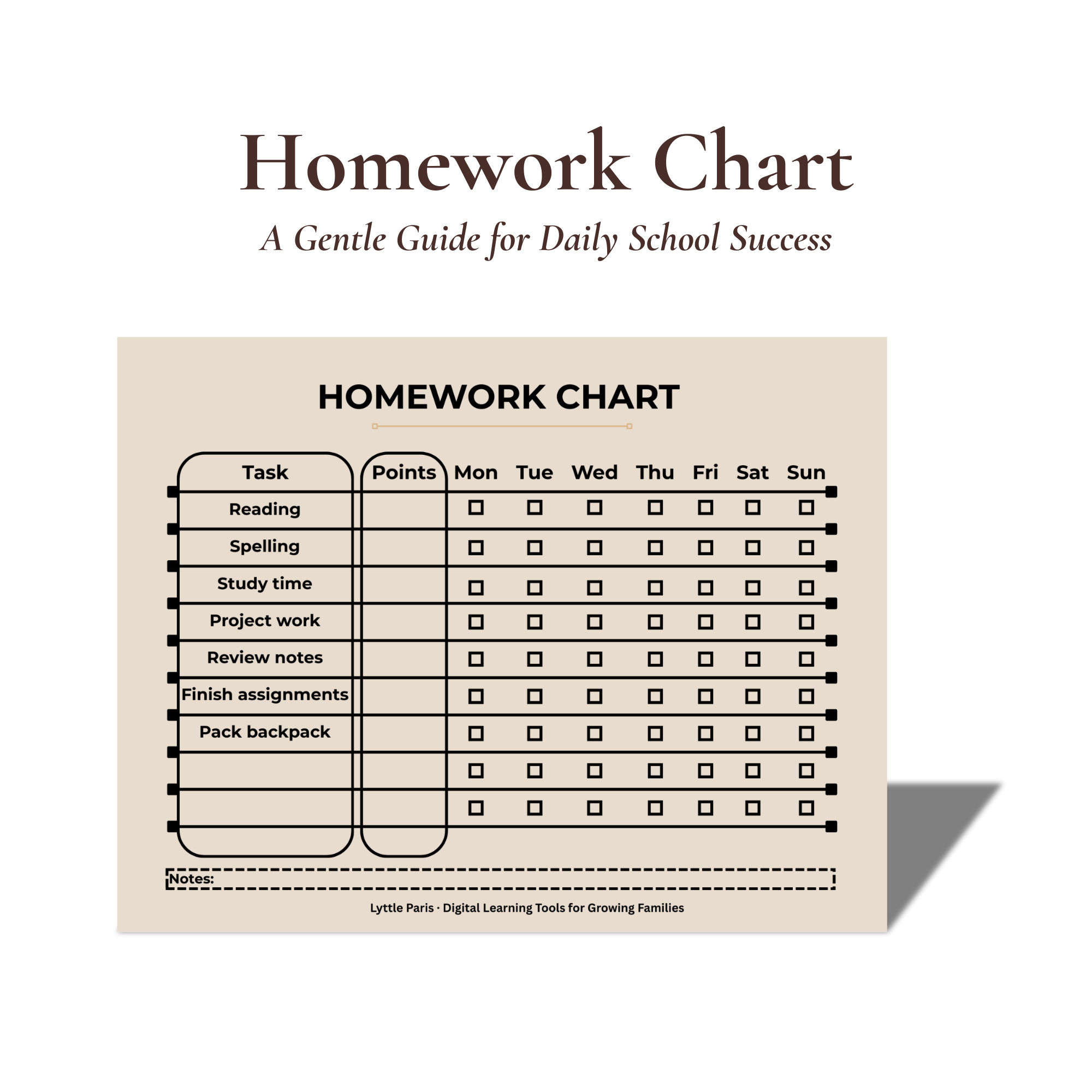 Homework Chart