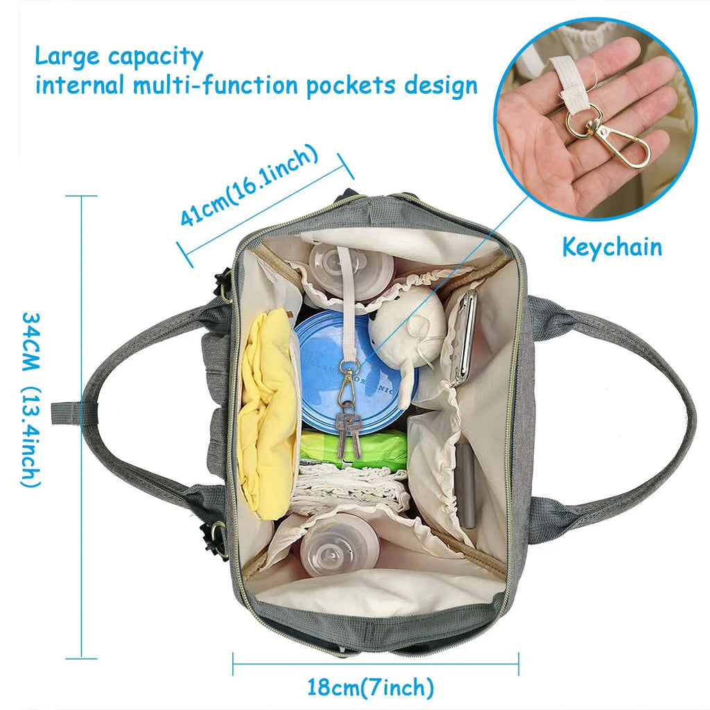 Lyttle Carry™ Waterproof Diaper Bag Backpack — Large‑Capacity, Organized & Travel‑Ready