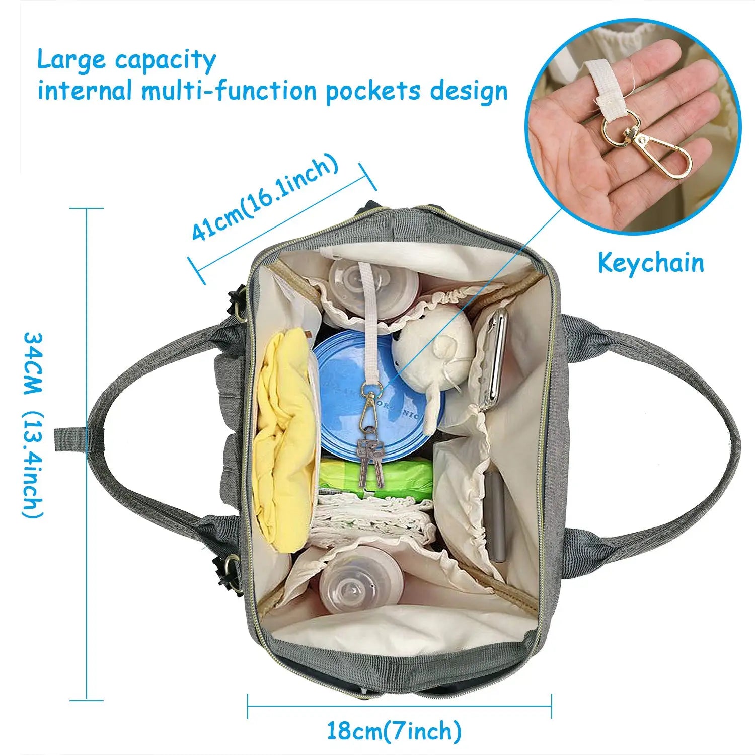 Lyttle Carry™ Waterproof Diaper Bag Backpack — Large‑Capacity, Organized & Travel‑Ready