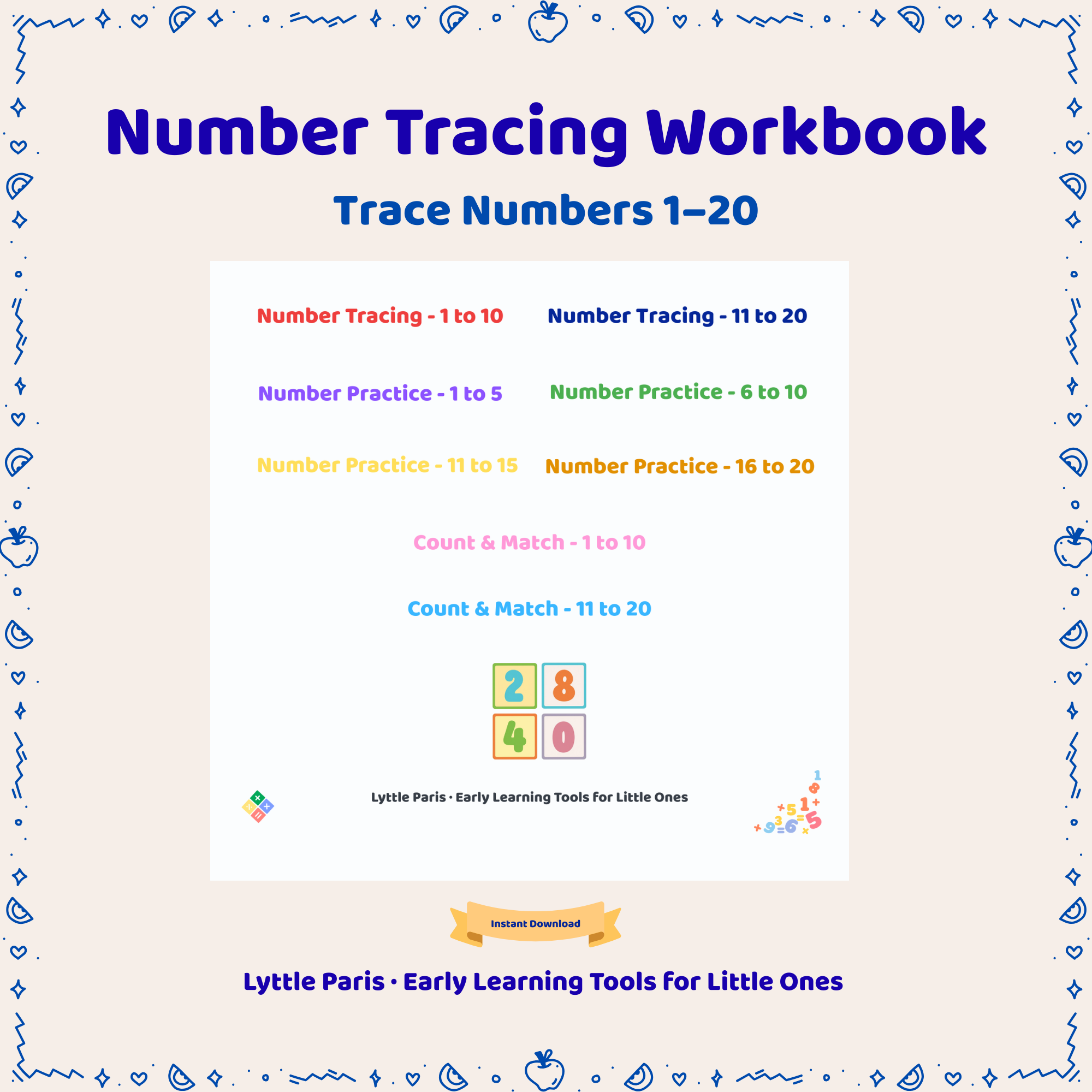 Number Tracing Workbook (1–20)