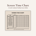 Screen Time Chart for Kids