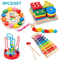 Lyttle Montessori™ Wooden Learning Set — 5–6 Piece Early Skills Development Toys