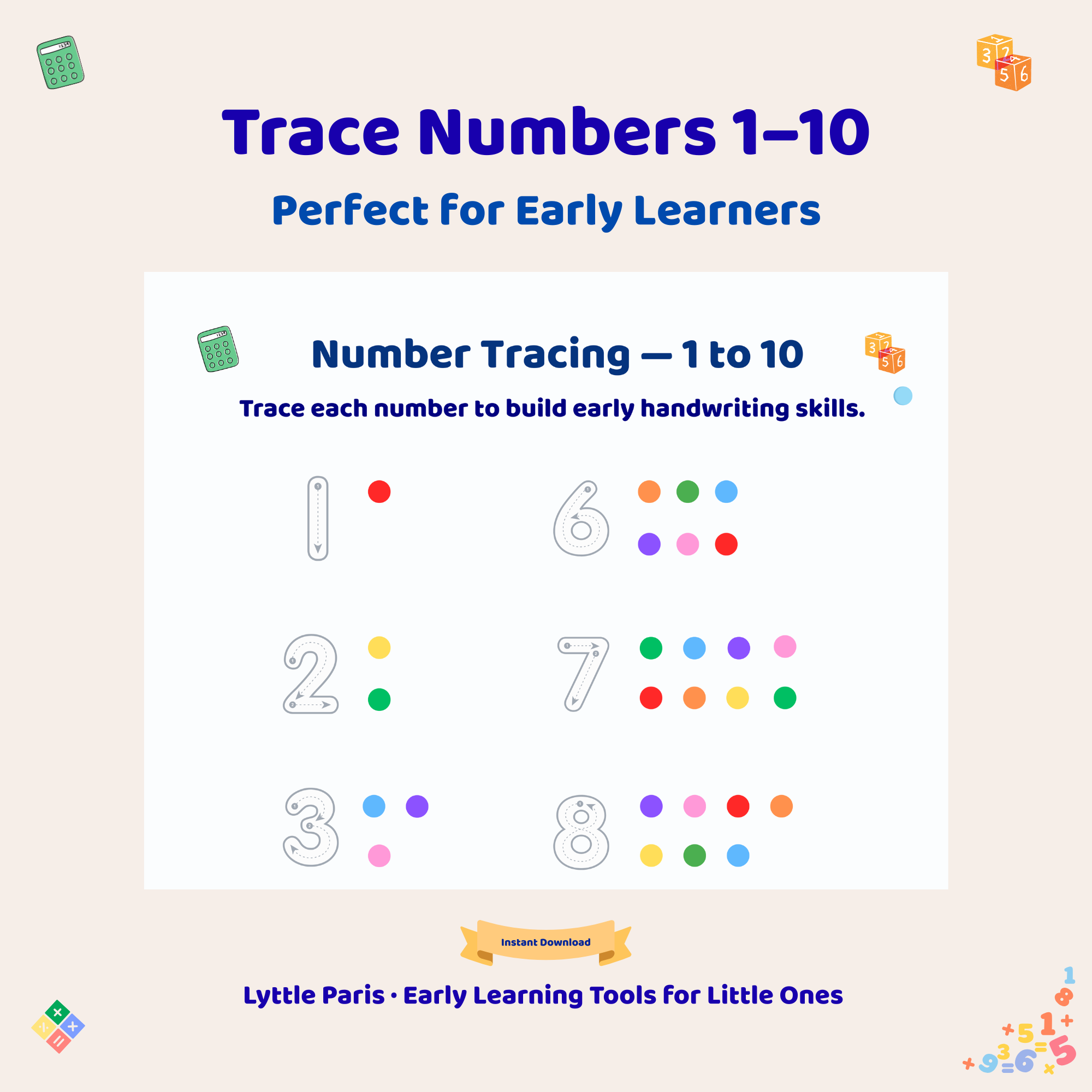 Number Tracing Workbook (1–20)