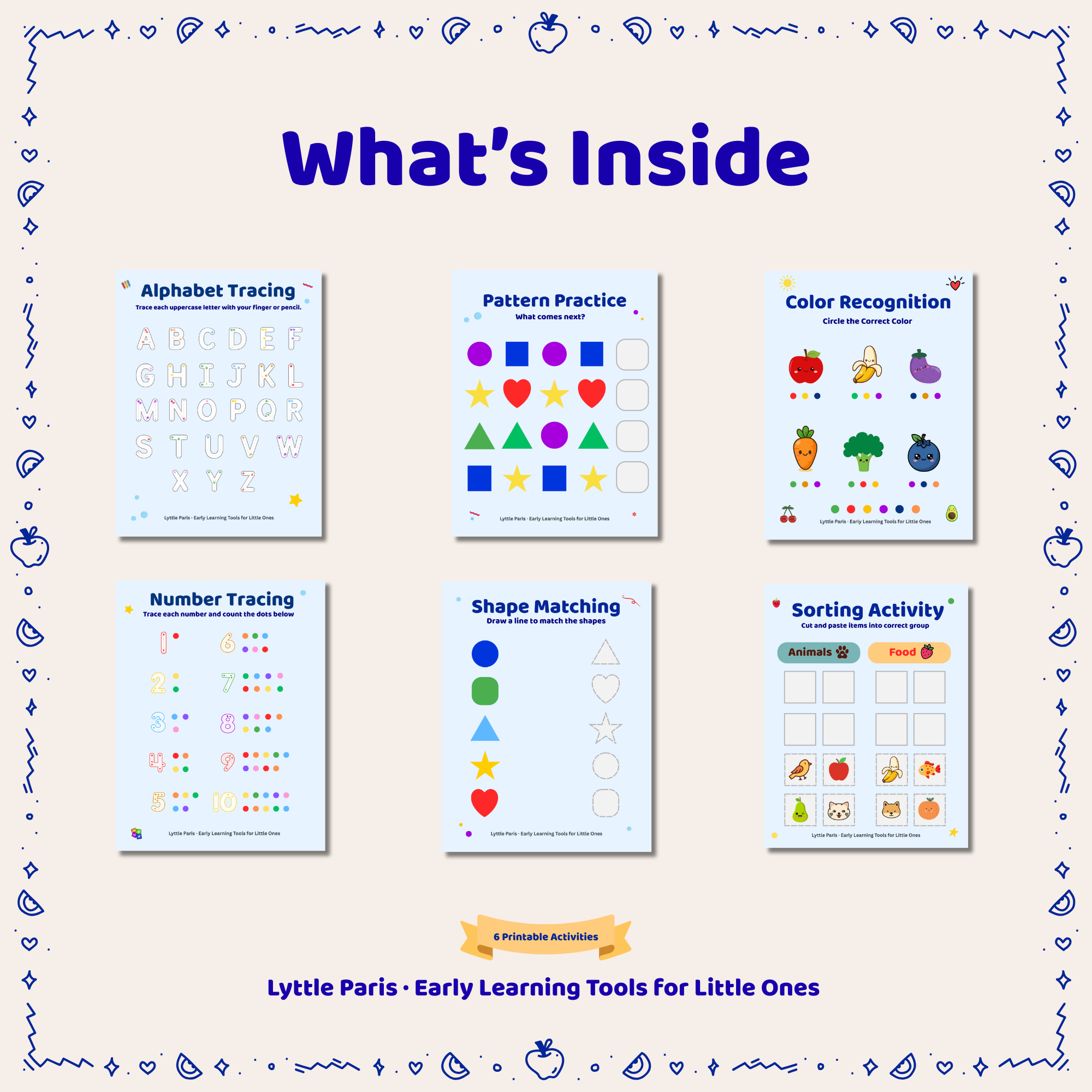 Preschool Prep Bundle — 6 Printable Activities