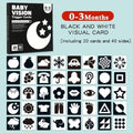 Montessori Baby Vision Stimulation Cards Black White High Contrast Card Stimulate Newborn Visual Early Educational Learning Toys