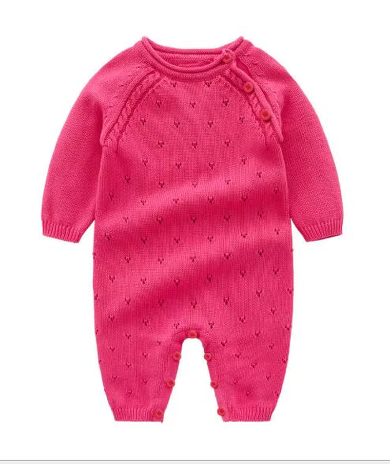 Baby Boys' Knit Rompers Newborn Baby Clothes Long Sleeve Knitted Warm Kid'S Autumn Clothing Knitting Rompers 0-24M Cute Overalls