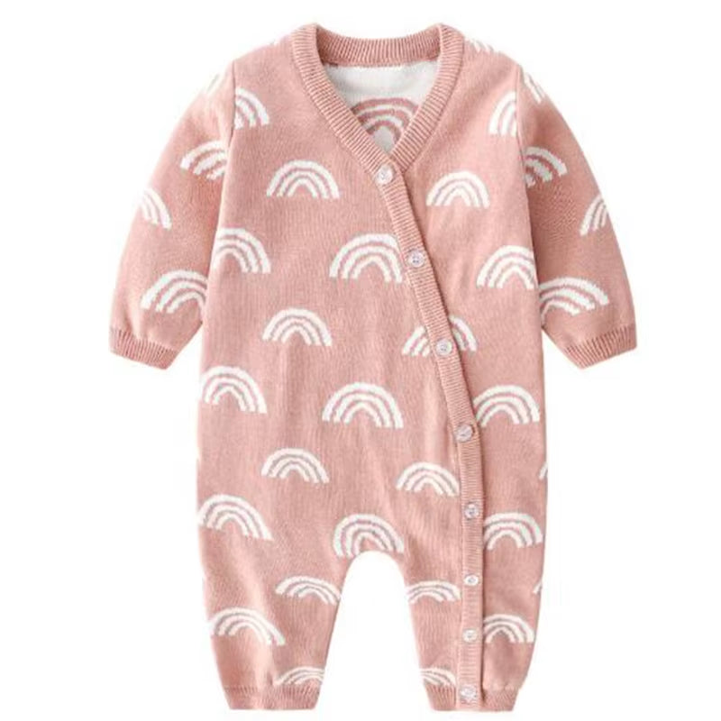 Baby Boys' Knit Rompers Newborn Baby Clothes Long Sleeve Knitted Warm Kid'S Autumn Clothing Knitting Rompers 0-24M Cute Overalls