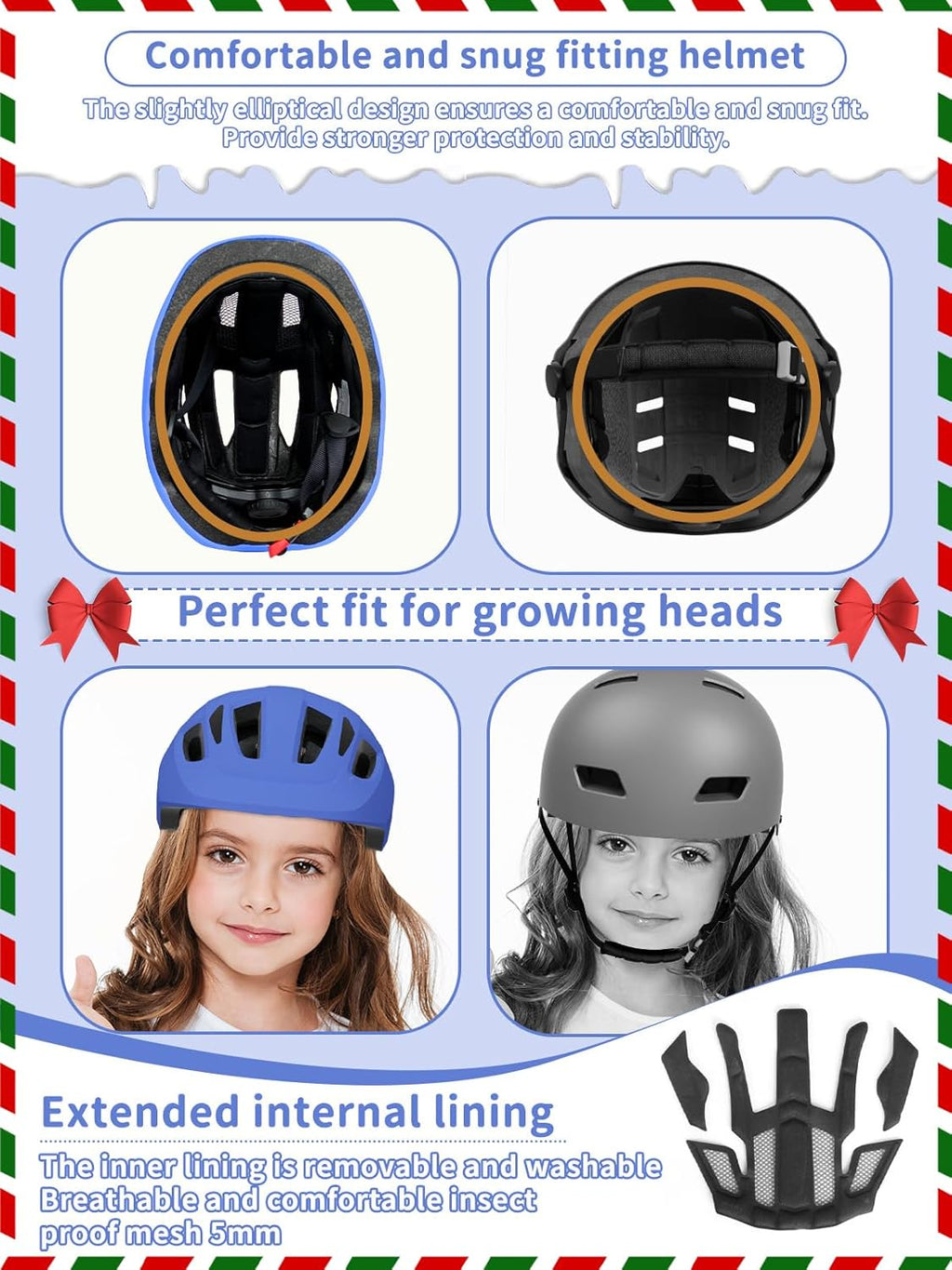 Toddler Helmet Kids Bike Helmet for Infant/Baby Multi-Sport Adjustable Skateboard for Kids Boys Girls Lightweight for Age 1 and Older