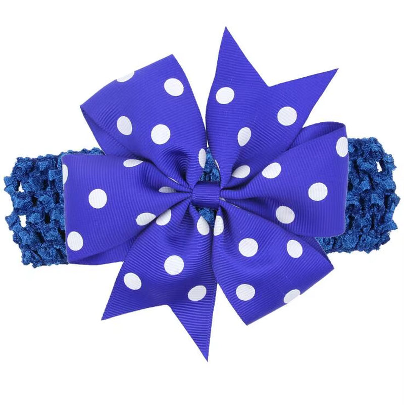 Baby Girl Headband Infant Hair Accessories Band Bows Headwear Dot Newborn Children Gift Toddlers Ribbon Newborn Cloth Bowknot