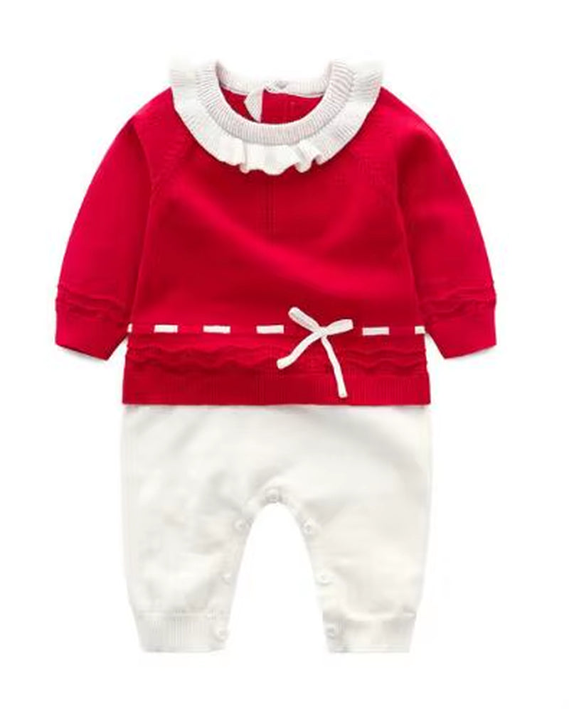 Baby Boys' Knit Rompers Newborn Baby Clothes Long Sleeve Knitted Warm Kid'S Autumn Clothing Knitting Rompers 0-24M Cute Overalls