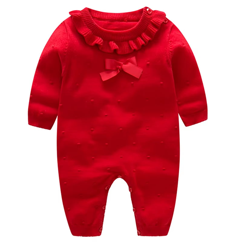 Baby Boys' Knit Rompers Newborn Baby Clothes Long Sleeve Knitted Warm Kid'S Autumn Clothing Knitting Rompers 0-24M Cute Overalls