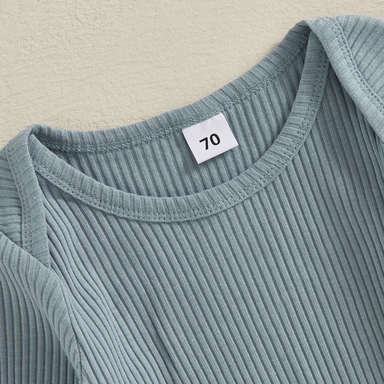 Solid Ribbed Long Sleeve Newborn Baby Romper with Hats Soft Casual Full Length Girls Boys Jumpsuit with Hat Set Infant Clothes