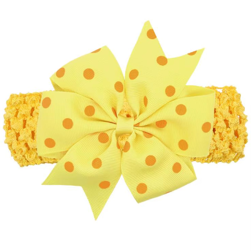 Baby Girl Headband Infant Hair Accessories Band Bows Headwear Dot Newborn Children Gift Toddlers Ribbon Newborn Cloth Bowknot
