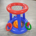 Inflatable Ring Throwing Ferrule Game Floating Basketball Hoop Interactive Water Sport Toy Party Favor Beach Fun Pool Accessory